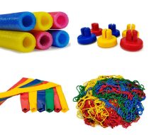 6 Isotubo + 6 Ponteiras + 6 Capas + 1 Rede para cama Elástica de 2,44