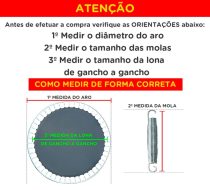 Kit Lona Nac Para Cama Elástica 3,66 Com 72 Molas De 18Cm - Imagem 10