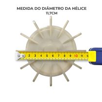 Hélice Ventoinha motor G-air 1200W  117mm - Imagem 2