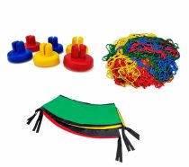 Rede + 1 Protetor de molas + 6 Ponteiras -Cama Elástica de 2,44-Bg